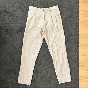 Old Navy Men’s Loose Taper Linen-Blend Ankle Pants | Size Small (W30-31)